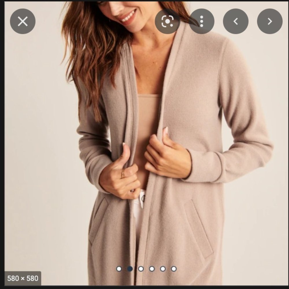 Abercrombie Cozy Duster Cardigan- Dusty Pink